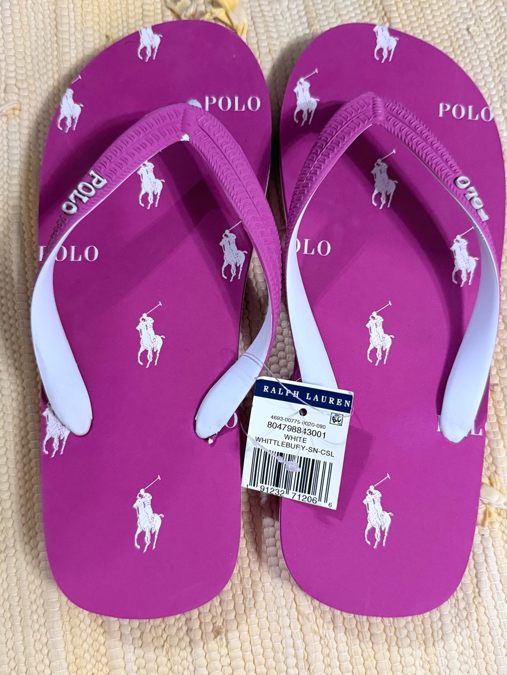Polo by Ralph Lauren Kids' Pink Flip Flops